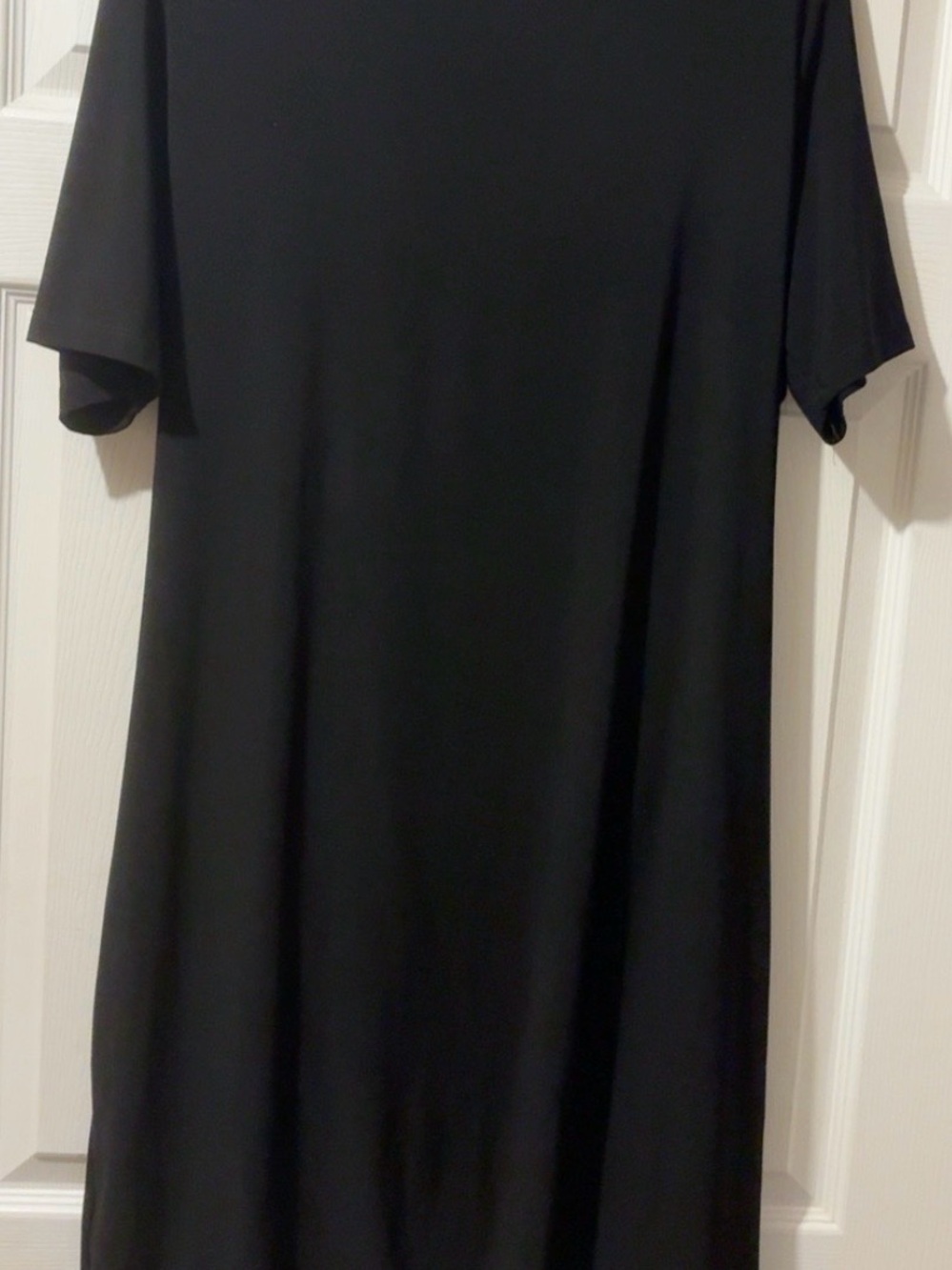 Reitmans Plus Size 18 Black Ruched Ruffle Faux Wrap Dress - Picture 6 of 6